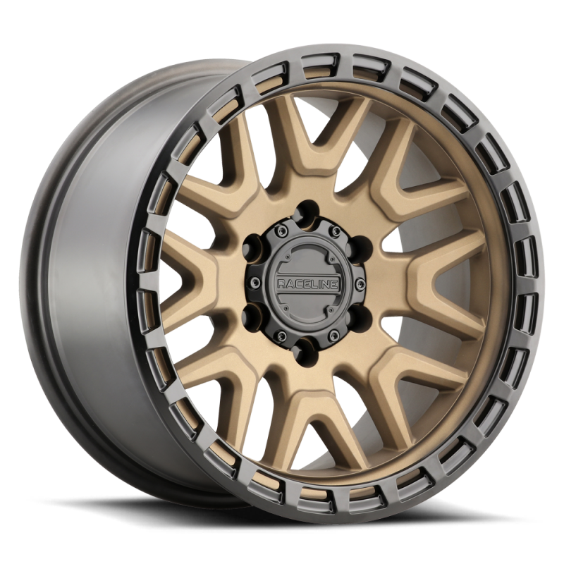 Raceline 953BZ Krank 17x8.5in / 6x139.7 BP / 18mm Offset / 106.1mm Bore - Bronze Wheel