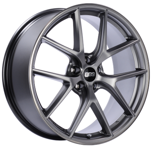 BBS CI-R 19x9 5x120 ET20 Platinum Silver Polished Rim Protector Wheel -82mm PFS/Clip Required