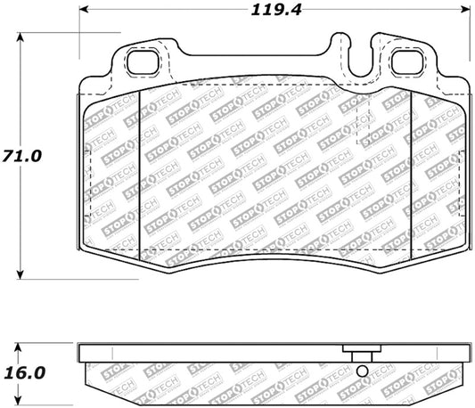 StopTech Street Select Brake Pads w/Hardware - Front