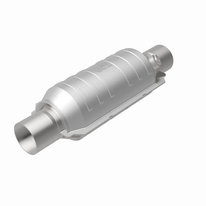 MagnaFlow Univ Cat Conv 2in Inlet/Outlet Ctr/Ctr Round 11in Body L x 5.125in W x 15in Overall L
