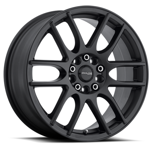 Raceline 141B Mystique 15x7in / 4x100/4x108 BP / 40mm Offset / 72.62mm Bore - Satin Black Wheel