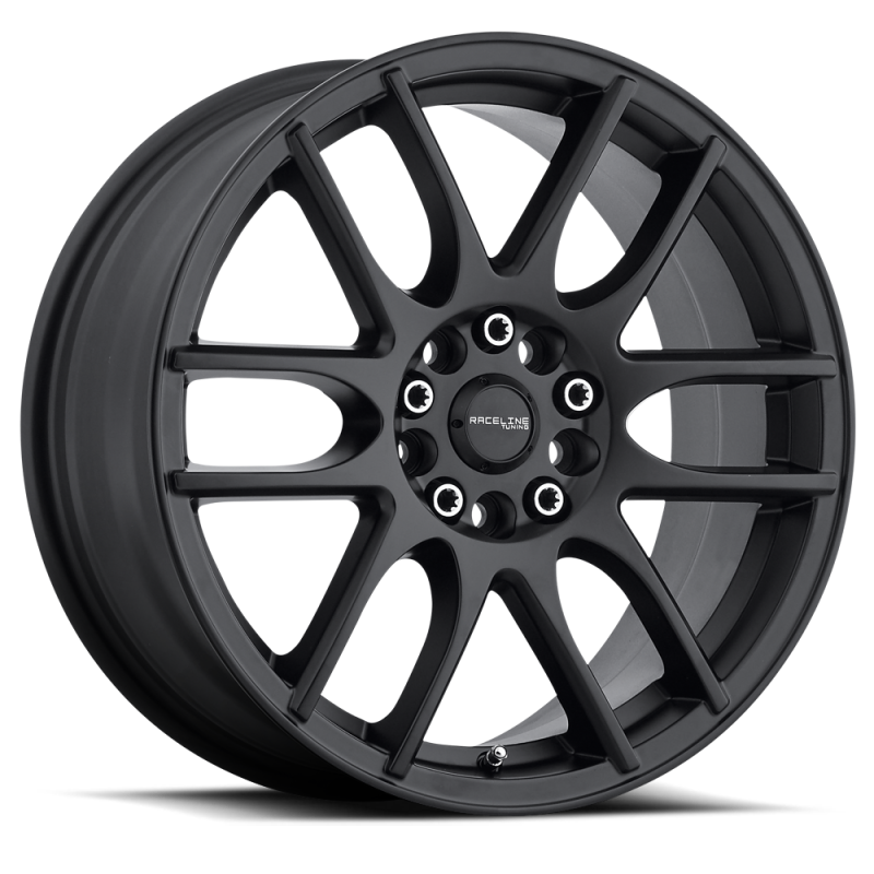 Raceline 141B Mystique 16x7in / 4x100/4x108 BP / 40mm Offset / 72.62mm Bore - Satin Black Wheel