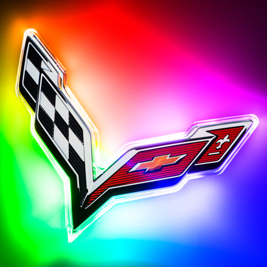 Oracle Corvette C7 Rear Illuminated Emblem - ColorSHIFT SEE WARRANTY