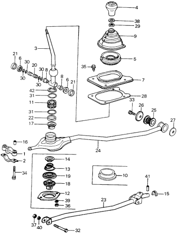 Honda - B-Series Shift Linkage Bushing Bolt Washer B