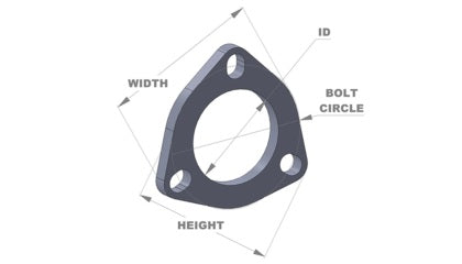 Vibrant - 3-Bolt T304 SS Exhaust Flange (3in I.D.)