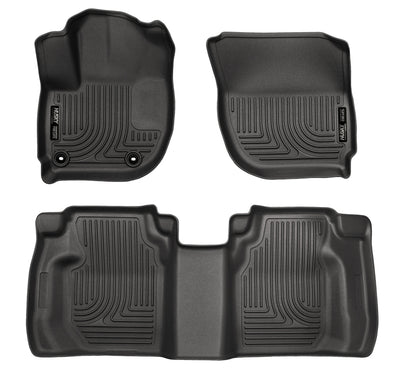 Husky Liners 15 Honda Fit Weatherbeater Black Front and Second Seat Floor Liners