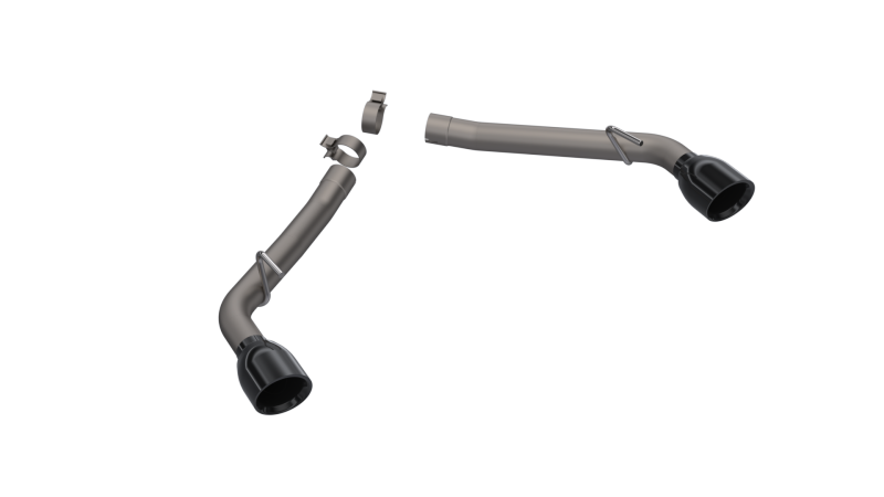 QTP 10-13 Chevrolet Camaro SS 6.2L 304SS Eliminator Muffler Delete Axle Back Exhaust w/4.5in Blk Tip