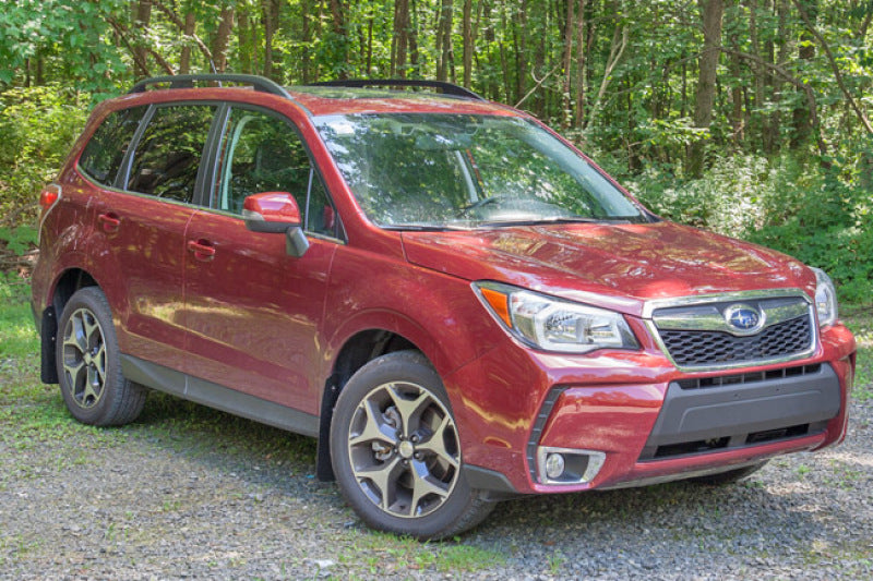 Rally Armor 14-18 Subaru Forester Black Mud Flap w/ Red Logo