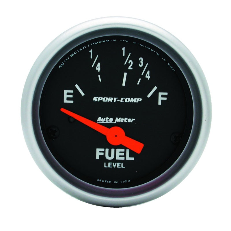 Autometer Sport Comp 52mm 16-158 Ohms Electronic Fuel Level Gauge