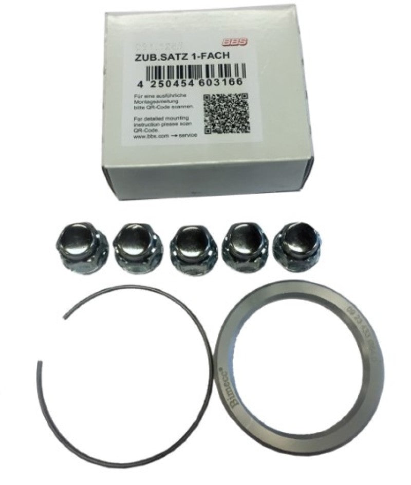 BBS PFS KIT - Ford - Volvo 5x108 - Includes 70mm OD - 63.3mm ID Ring / 70mm Clip / Lug Nuts