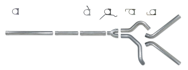 Diamond Eye KIT 4in Catback MFLR RPLCMENT PIPE DUAL AL: 2004.5-2007.5 DODGE CUMMINS 600