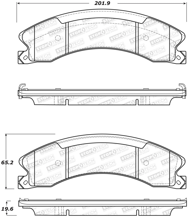 StopTech Sport Brake Pads w/Shims and Hardware - Rear