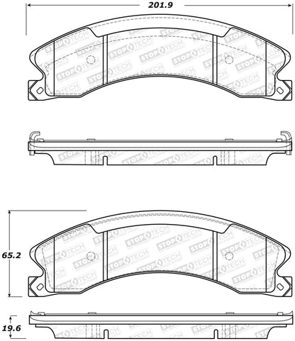 StopTech Sport Brake Pads w/Shims and Hardware - Rear