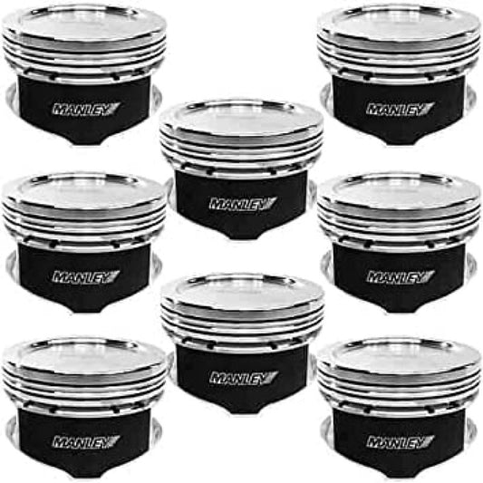 Manley Small Block Chevy LS Series 4.070in Bore - 1.304in CD - -10 cc Dish Platinum Series Pistons