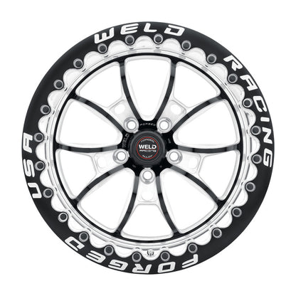 Weld S80 17x10 / 5x4.5 BP / 8.0in. BS (64mm Offset) Black Wheel 3.18 ID (Low Pad) - Single Beadlock