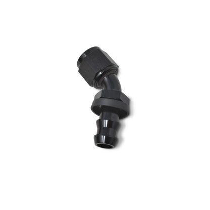 Russell Performance -4 AN Twist-Lok 45 Degree Hose End (Black)