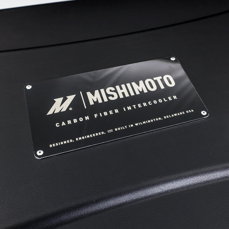 Mishimoto Universal Carbon Fiber Intercooler - Gloss Tanks - 450mm Gold Core - C-Flow - C V-Band