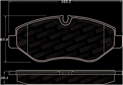 StopTech Sport Brake Pads w/Shims - Rear