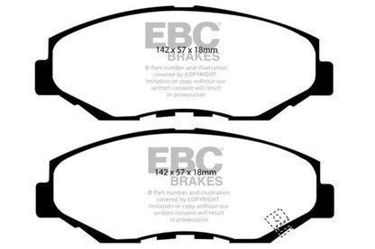 EBC 13-15 Acura ILX 1.5 Hybrid Redstuff Front Brake Pads