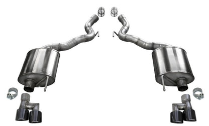 Corsa 2018-2023 Ford Mustang GT Convertible Sport Axle-Back Exhaust w/ Black PVD 4in Tips