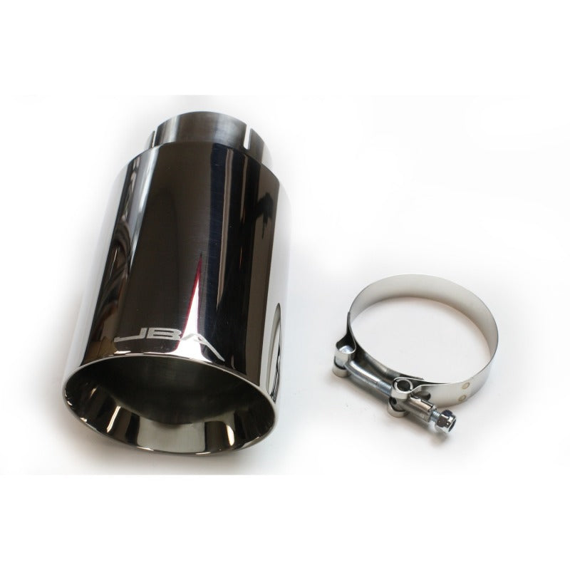 JBA 2.5in x 4.5in x 8 1/4in Double Wall Polished Chrome Tip - Clamp On