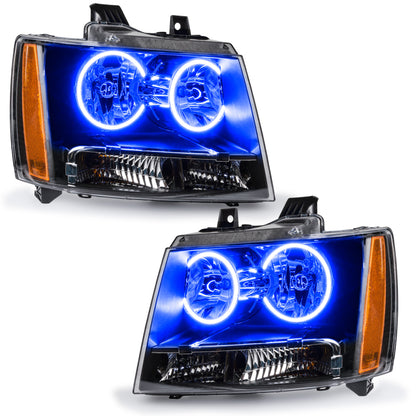 Oracle Lighting 07-14 Chevrolet Tahoe Pre-Assembled LED Halo Headlights -Blue SEE WARRANTY