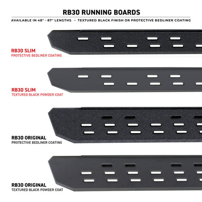 Go Rhino RB30 Slim Line Running Boards 73in. - Tex. Blk (Boards ONLY/Req. Mounting Brackets)