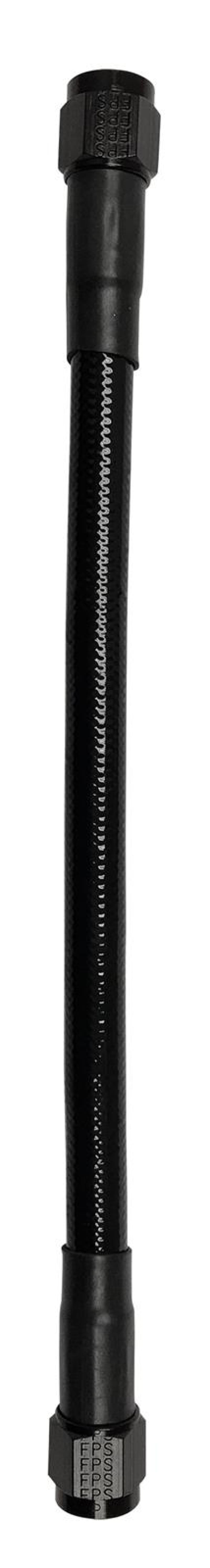 Fragola -10AN Ext Black PTFE Hose Assembly Straight x Straight 30in