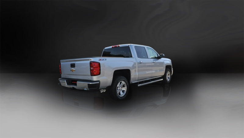 Corsa 14-19 GMC Sierra/Chevy Silv 1500 Reg. Cab/Std. Bed 5.3L V8 Polished  Single Side CB Exhaust