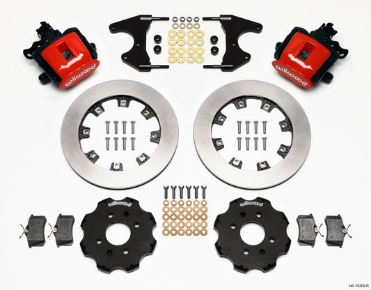 Wilwood Combination Parking Brake Rear Kit 12.19in Red Civic / Integra Drum 2.46 Hub Offset