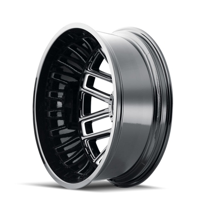 Mayhem 8107D Cogent Dually 20x8.25/8x170 BP/-232mm Offset/124.9mm Hub Black w/ Milled Spokes Wheel