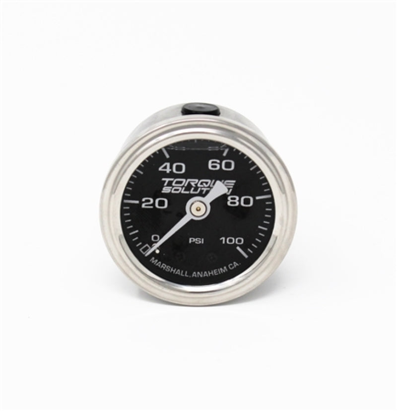 Torque Solution Fuel Pressure Gauge: 100 PSI 1/8 NPT