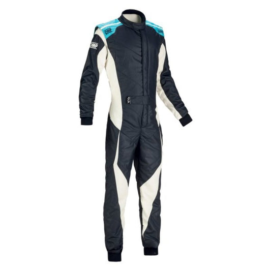 OMP Tecnica Evo Overall My21 Navy/Cyan - Size 54 (Fia 8856-2018)