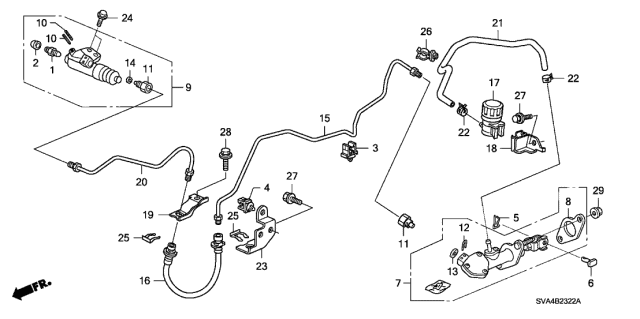 Honda - 06-11 Civic Oem Clutch Slave Cylinder Assembly