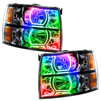 Oracle 07-13 Chevrolet Silverado SMD HL - Black - Square Style - ColorSHIFT SEE WARRANTY