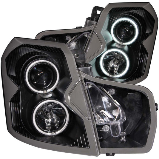 ANZO 2003-2007 Cadillac CTS Projector Headlights w/ Halo Black (CCFL)