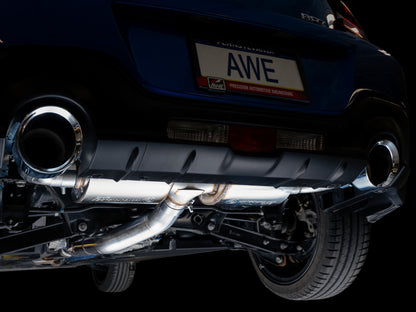 AWE Tuning Subaru BRZ/ Toyota GR86/ Toyota 86 Touring Edition Cat-Back Exhaust- Chrome Silver Tips