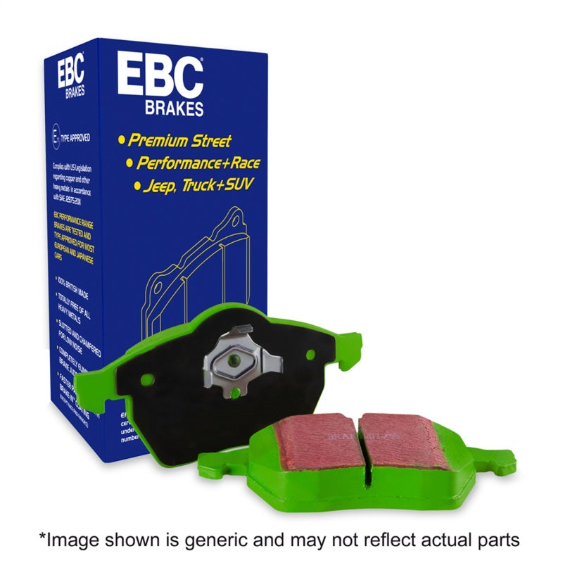 EBC 97-99 Jeep Cherokee 2.5 82mm High Rotors Greenstuff Front Brake Pads