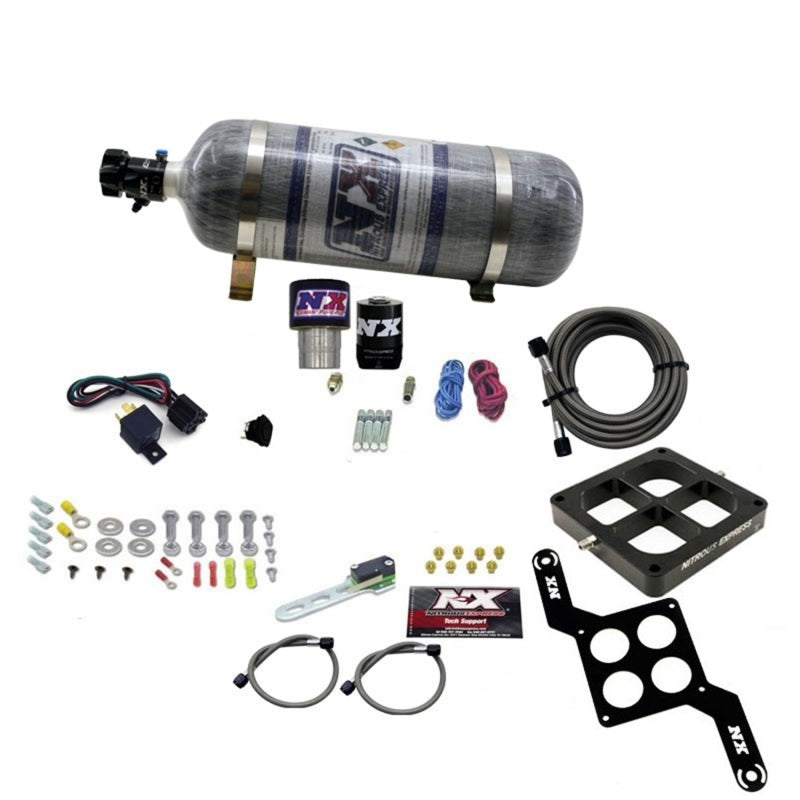 Nitrous Express Single Entry Crossbar RNC .178 4500 Flange Nitrous Kit (250-650HP) w/Comp Bottle