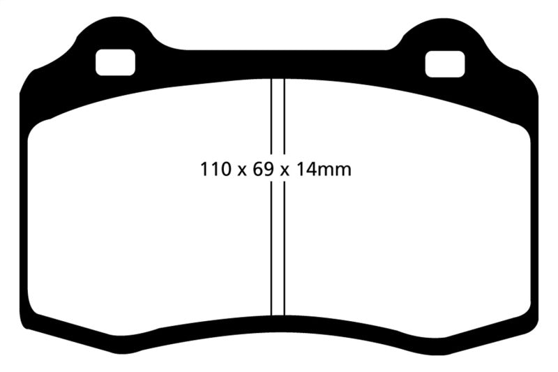 EBC 96-00 Lotus Esprit Turbo 2.0 Turbo GT3 Yellowstuff Rear Brake Pads