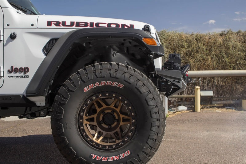 Addictive Desert Designs 2018 Jeep Wrangler JL Rock Fighter Front Bumper w/ Low Profile Top Hoop