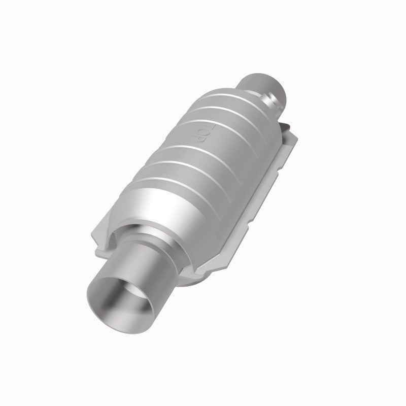 MagnaFlow Univ Cat Conv 2in Inlet/Outlet Ctr/Ctr Round 11in Body L x 5.125in W x 15in Overall L