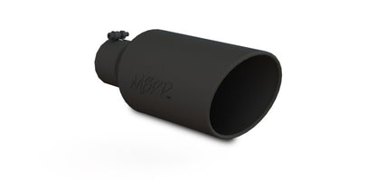 MBRP Universal Exhaust Tip 7in O.D. Rolled End 4in Inlet 18in Length - Black