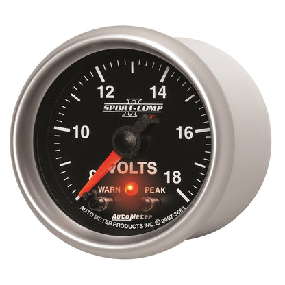 Autometer Sport-Comp II 2-1/16in Digital Voltometer Gauge - 18V