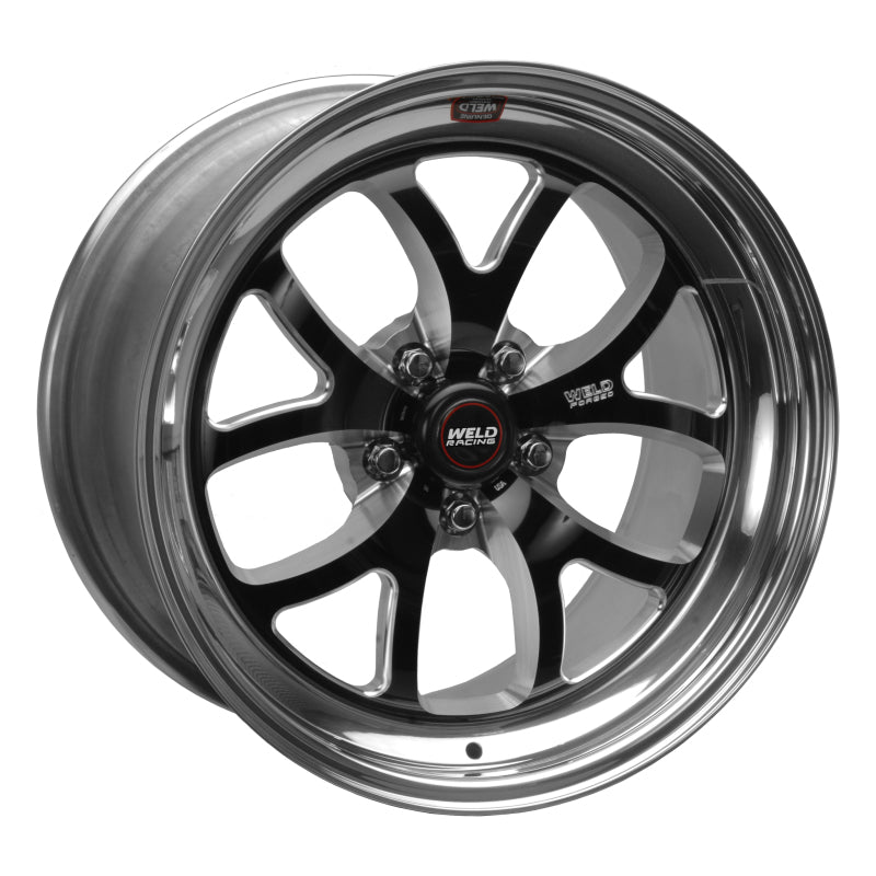 Weld S76 18x8 / 5x4.75 BP / 4.6in. BS Black Wheel (High Pad) - Non-Beadlock