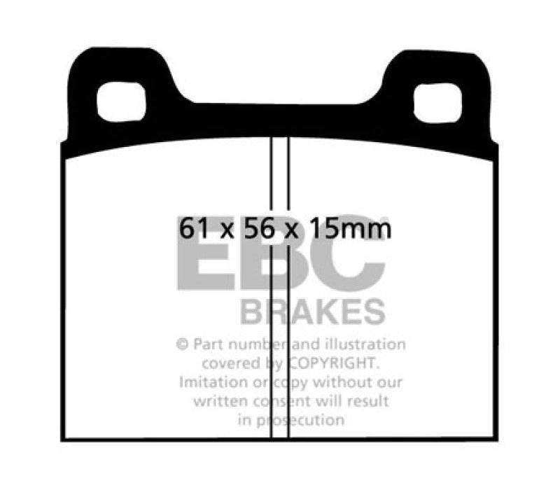 EBC 82-89 Maserati Biturbo 2.5 Twin Turbo Ultimax2 Rear Brake Pads