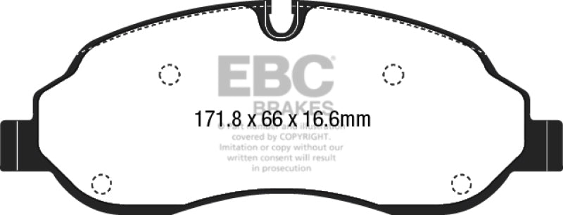 EBC 15+ Ford Transit 2.2 TD Ultimax2 Front Brake Pads