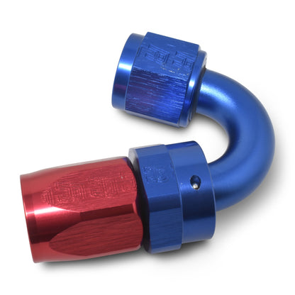 Russell Performance -12 AN Red/Blue 150 Degree Full Flow Swivel Hose End (With 1-1/8in Radius)