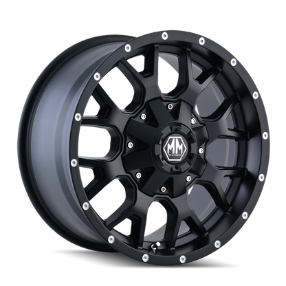 Mayhem 8015 Warrior 17x9 / 5x127 BP / 18mm Offset / 87mm Hub Matte Black Wheel