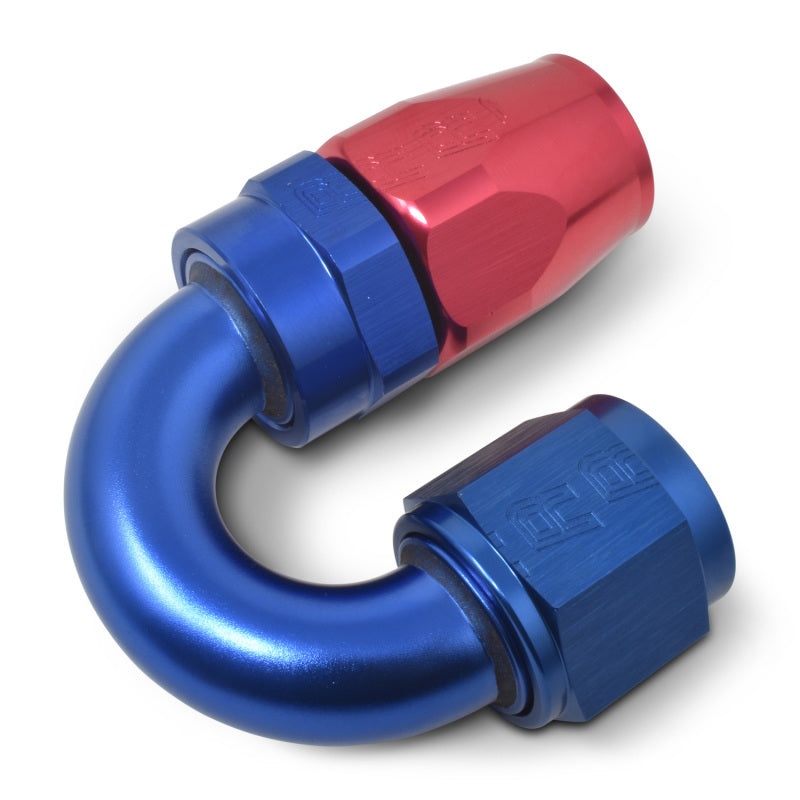 Russell Performance -12 AN Red/Blue 180 Degree Full Flow Swivel Hose End (With 1-1/8in Radius)